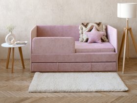 Диван-кровать Happy (розовый) в Кирзе - kirza.mebel-nsk.ru | фото