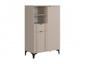 Комод 2 Рич (кашемир/фрапучино матовый/черный) в Кирзе - kirza.mebel-nsk.ru | фото