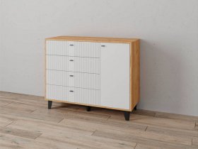 Комод «Катрин-13» (дуб крафт золотой/карбон фарфор) в Кирзе - kirza.mebel-nsk.ru | фото