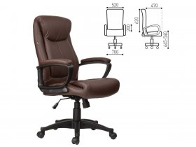 Кресло офисное BRABIX Enter EX-511, коричневое в Кирзе - kirza.mebel-nsk.ru | фото