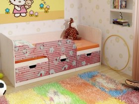 Кровать детская с ящиками 1,86 Минима Hello Kitty в Кирзе - kirza.mebel-nsk.ru | фото