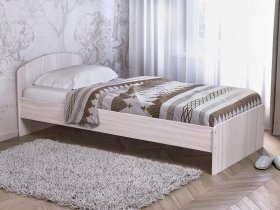 Кровать односпальная 80 с низкой спинкой (ясень шимо светлый) в Кирзе - kirza.mebel-nsk.ru | фото
