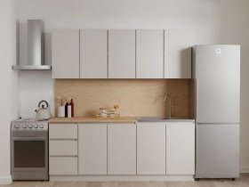 Кухонный гарнитур Мори 2,0 м (сатин) в Кирзе - kirza.mebel-nsk.ru | фото