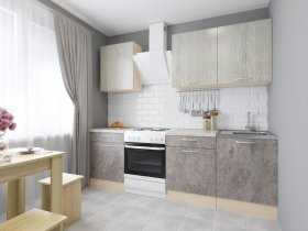 Модульная кухня Йота (пикард/цемент) в Кирзе - kirza.mebel-nsk.ru | фото