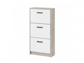 Обувница ОБ-2 Вега (дуб крафт серый/белый) в Кирзе - kirza.mebel-nsk.ru | фото