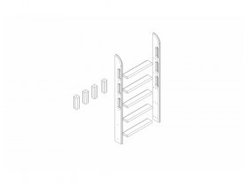 Пакет №10 Прямая лестница и опоры для двухъярусной кровати Соня в Кирзе - kirza.mebel-nsk.ru | фото