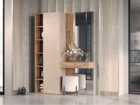 Прихожая Ева (кашемир/дуб вотан) в Кирзе - kirza.mebel-nsk.ru | фото