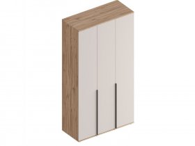 Шкаф 3-ств Сицилия (дуб альпийский/тефия) в Кирзе - kirza.mebel-nsk.ru | фото