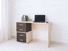 Стол письменный Сити-2 (венге/дуб молочный) в Кирзе - kirza.mebel-nsk.ru | фото