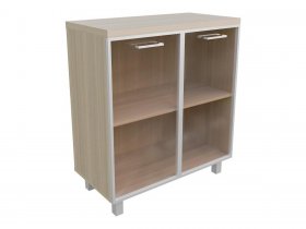 Тумба 2 двери со стеклом (бронза) Президент-ПРО Пр502 в Кирзе - kirza.mebel-nsk.ru | фото