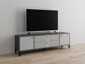 Тумба под ТВ Парус-10 (графит/светло-серый) в Кирзе - kirza.mebel-nsk.ru | фото