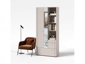 Вешалка с зеркалом ВШ1 Одетта (дуб эндгрей/меланж) в Кирзе - kirza.mebel-nsk.ru | фото